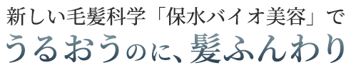 新しい毛髪科学「保水バイオ美容」で うるおうのに、髪ふんわり