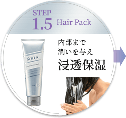 STEP 1.5 Hair Pack 内部まで潤いを与え 浸透保湿